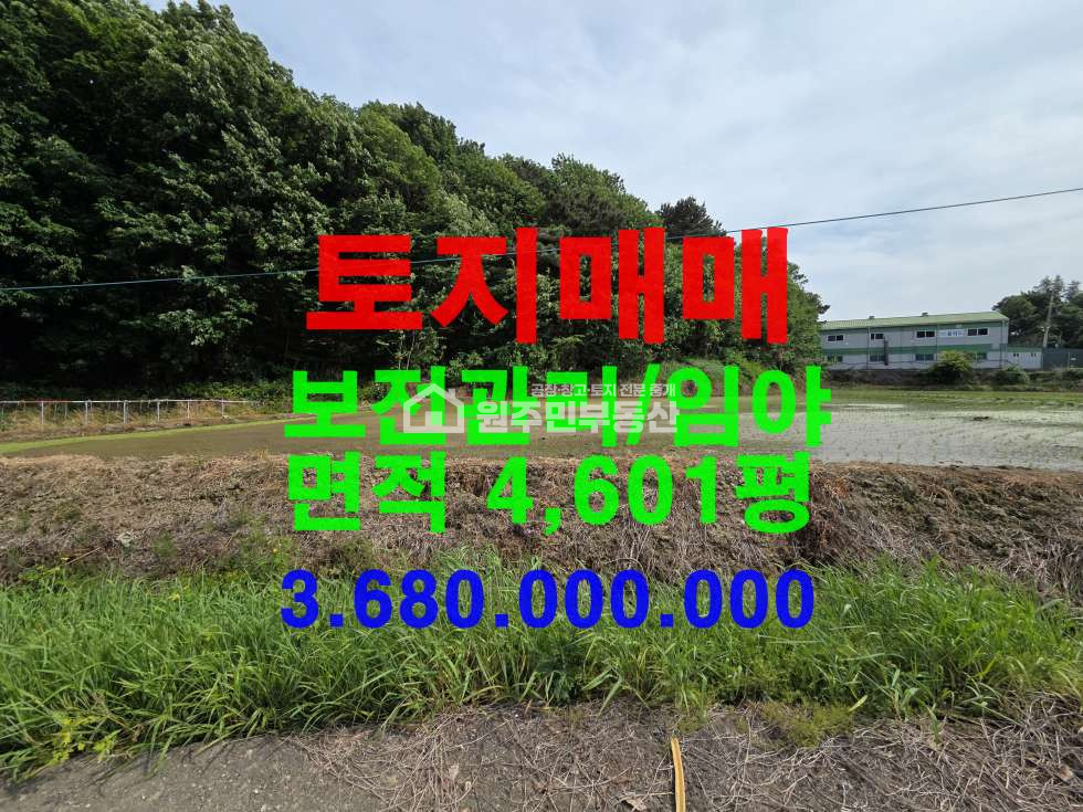 경기 평택시 서탄면 수월암리 평택 토지매매, 보전관리 임야 4,601P. 세교신도시인접, 매매 매물번호 10094 사진 1